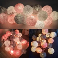 3m led cotton ball garland lights string christmas xmas outdoor holiday wedding party baby bed fairy lights decoration