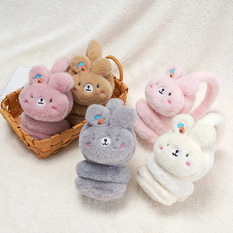 

Sweet Children's Earmuffs Cartoon Earmuffs Plush Rabbit Earmuff Korean Version Ear Cover Winter Earwarmers For Girls And Boys