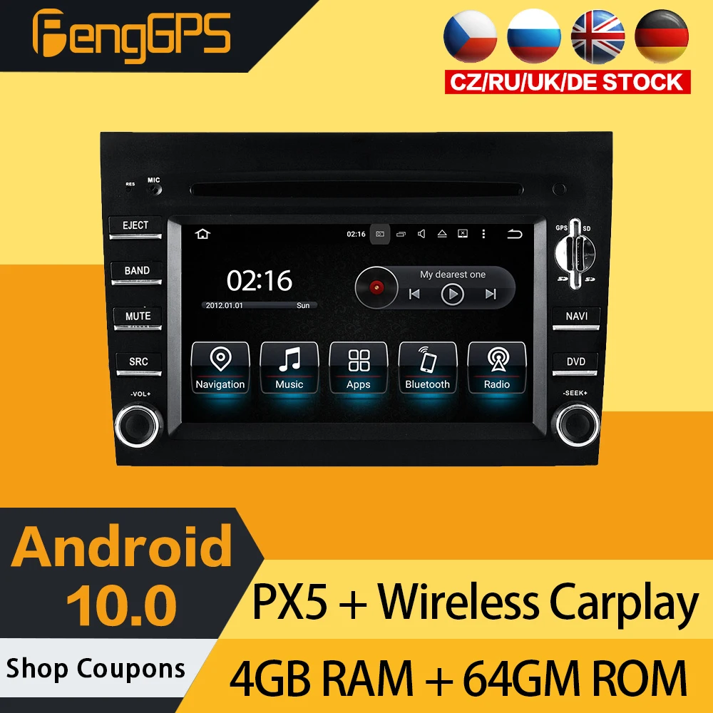 

Android 10 Car Stereo For Porsche 911 997 Boxter Cayman Radio Multimedia Touchscreen GPS Navigation Headunit DVD Player Carplay