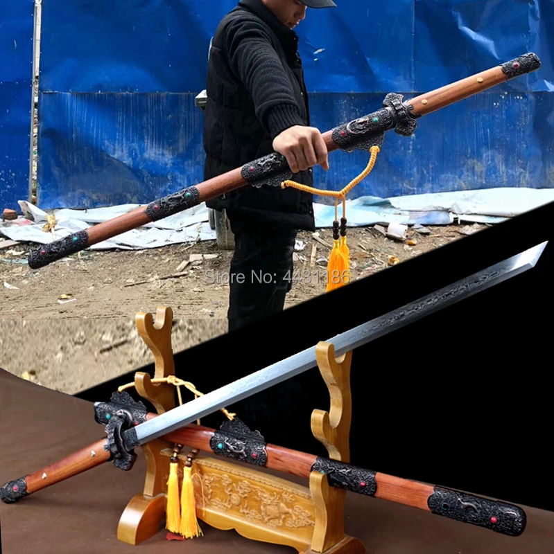 Традиционная китайская Династия Тан меч катана дамасская сталь лезвие острый