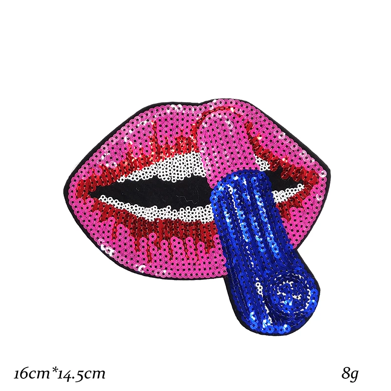 1 шт. губная помада клей для расплава красных губ пришитый утюжок одежда