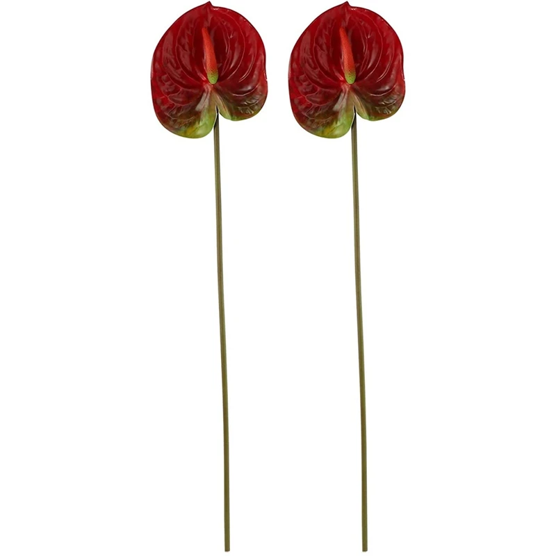 Искусственные цветы антуриума 2 шт. букет для домашнего декора свадебная