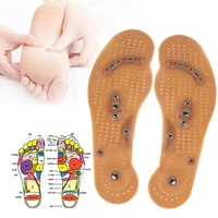 1 pair 2size foot care healthy comfort magnetic silicone shoes pad massage insoles