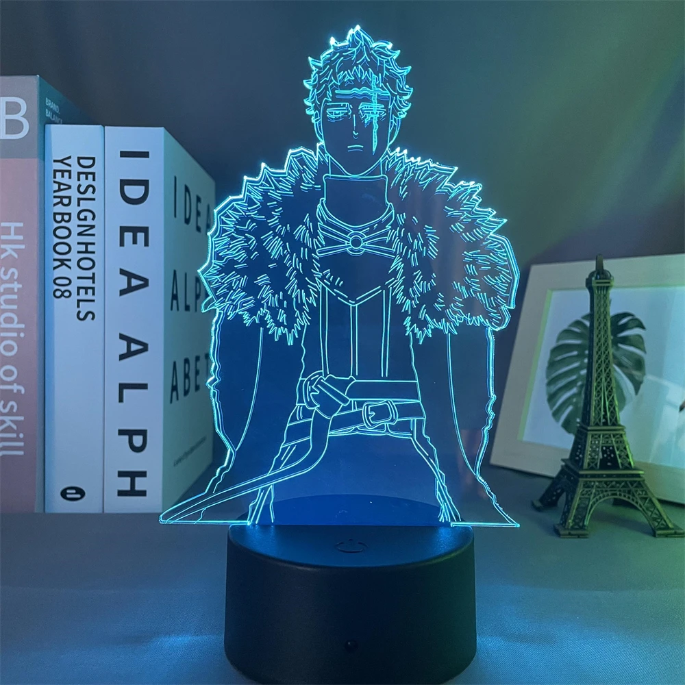 

Led Night Light Lamp Anime Black Clover Zenon for Bedroom Decorative Nightlight Birthday Gift Room 3d Table Light Manga