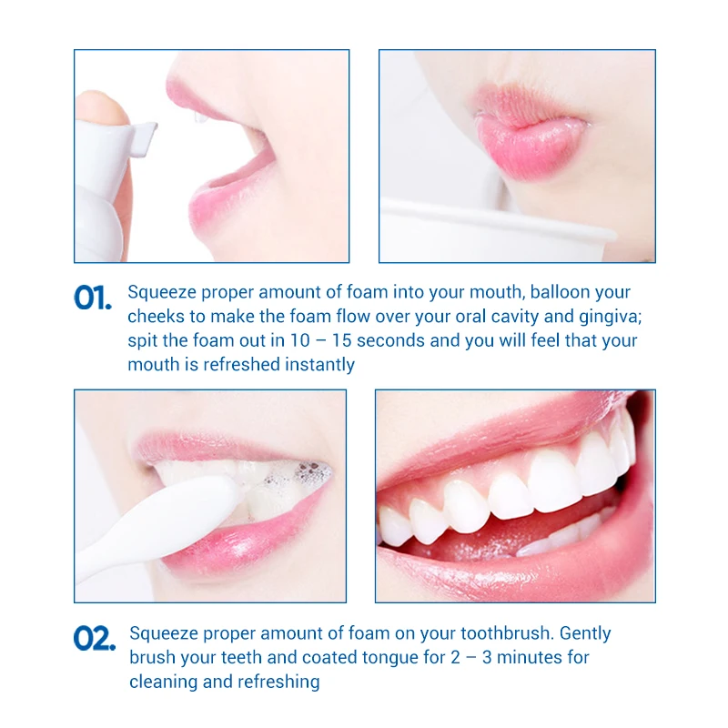 

LANBENA Teeth Whitening Mousse Tooth Cleaning Remove Stains White Teeth Oral Hygiene Toothpaste Bleaching Whitening Dental Tool