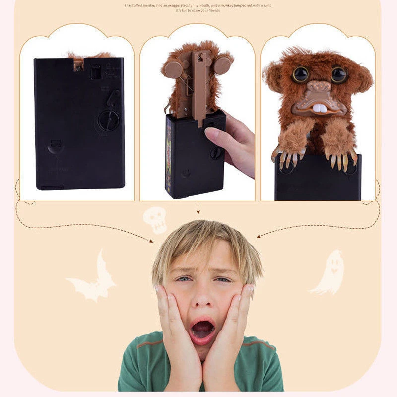 Инновационная модель игрушки обезьяны для питомцев из коричневого меха