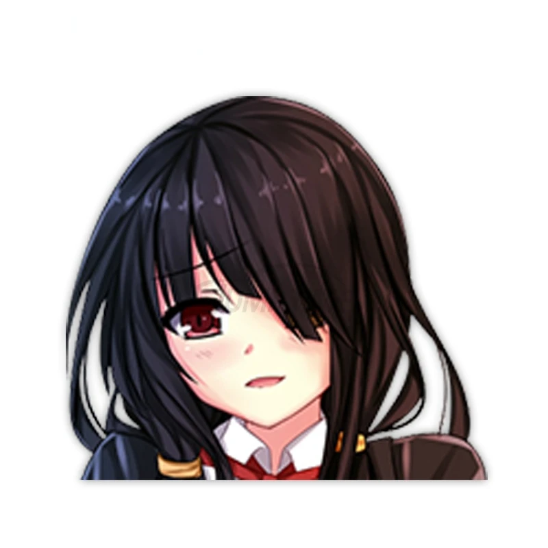 

Waifu Peeker Big Head Car Stickers Tokisaki Kurumi Sexy Cute Anime Girl for Bumper Window Scratch-Proof Vinyl Decal PVC13x13cm