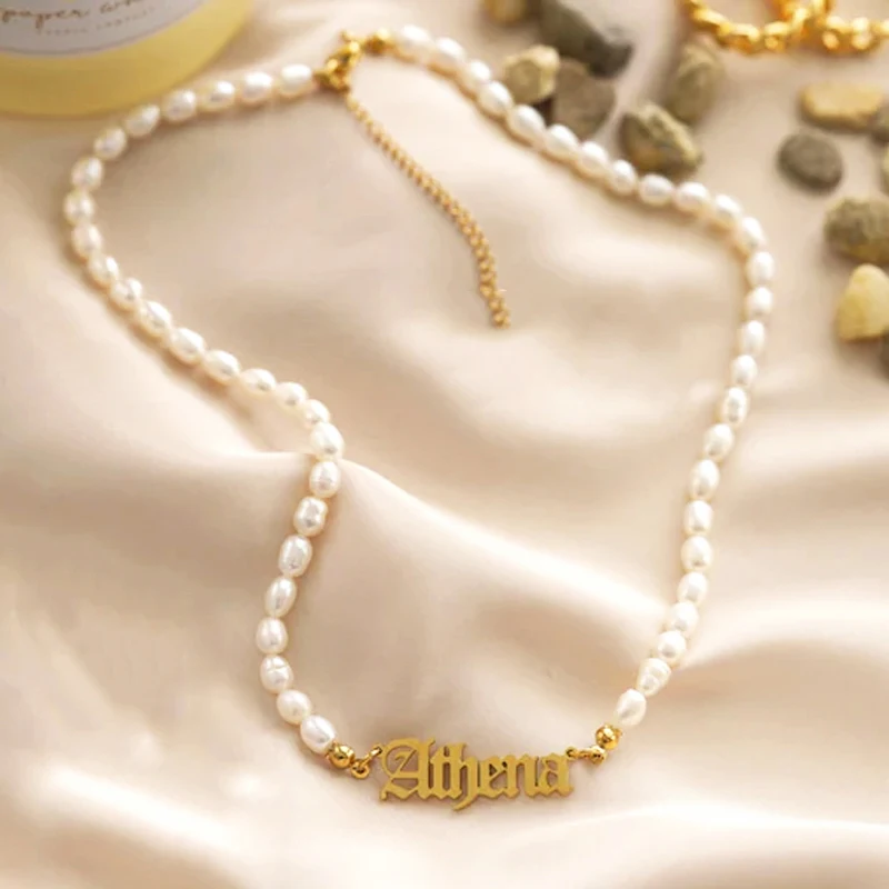 Handmade Custom Stainless Steel Name Necklace Various Punk Chain Selection Fashion Charm Personalized Jewelry Gift Couple Choker