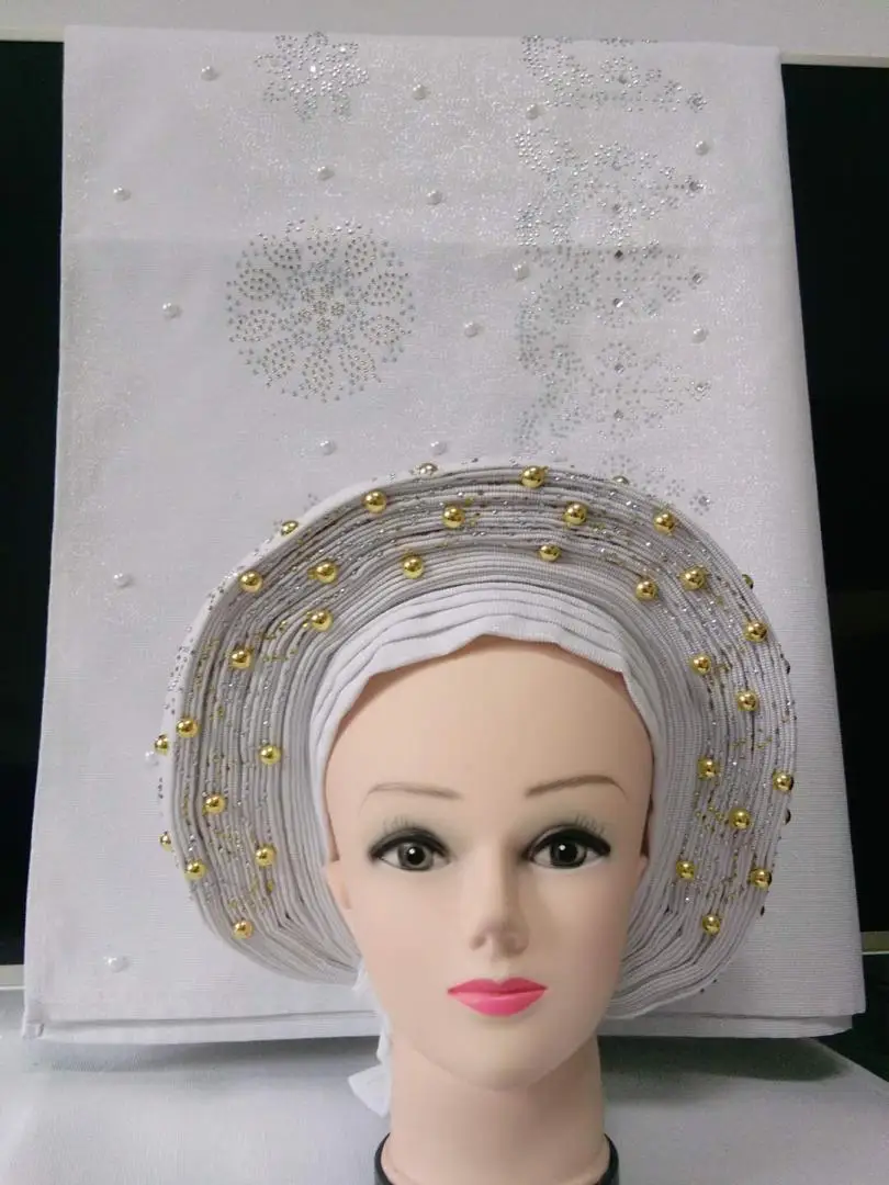 

tippet with headtie sky blue color African Already Make Sego Headtie Ladies Party Or Wedding Auto Gele 1 PC/bag