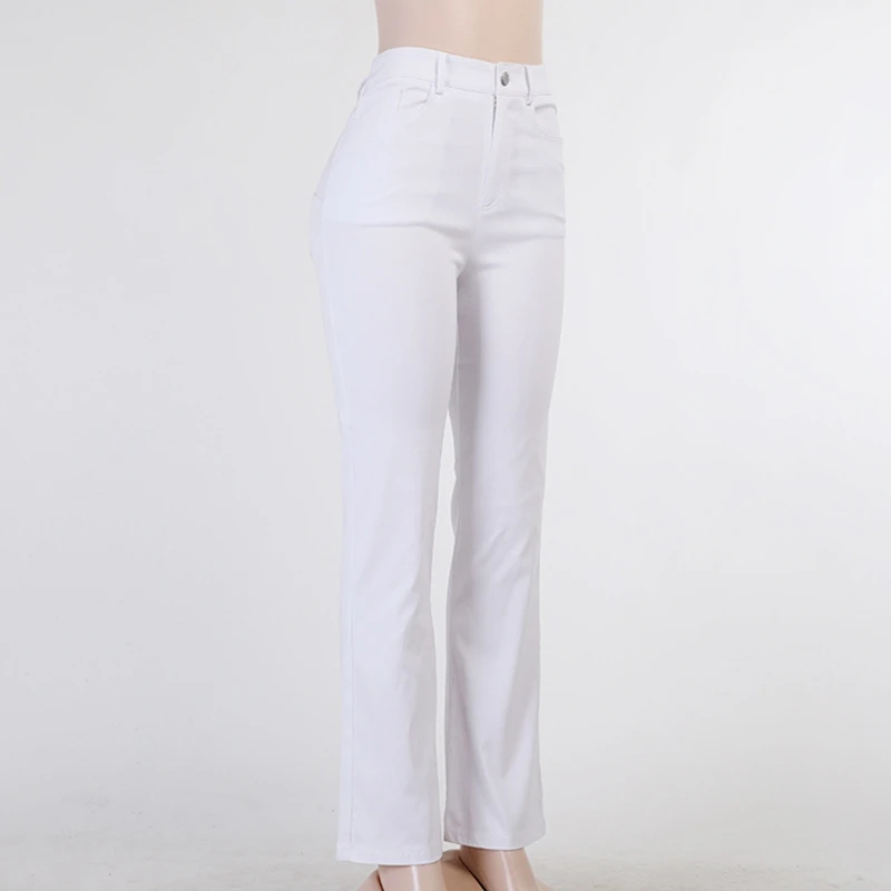 

Fashion Casual Tight-Fitting Buttocks Stitching Irregular Stripes Solid Color Trousers