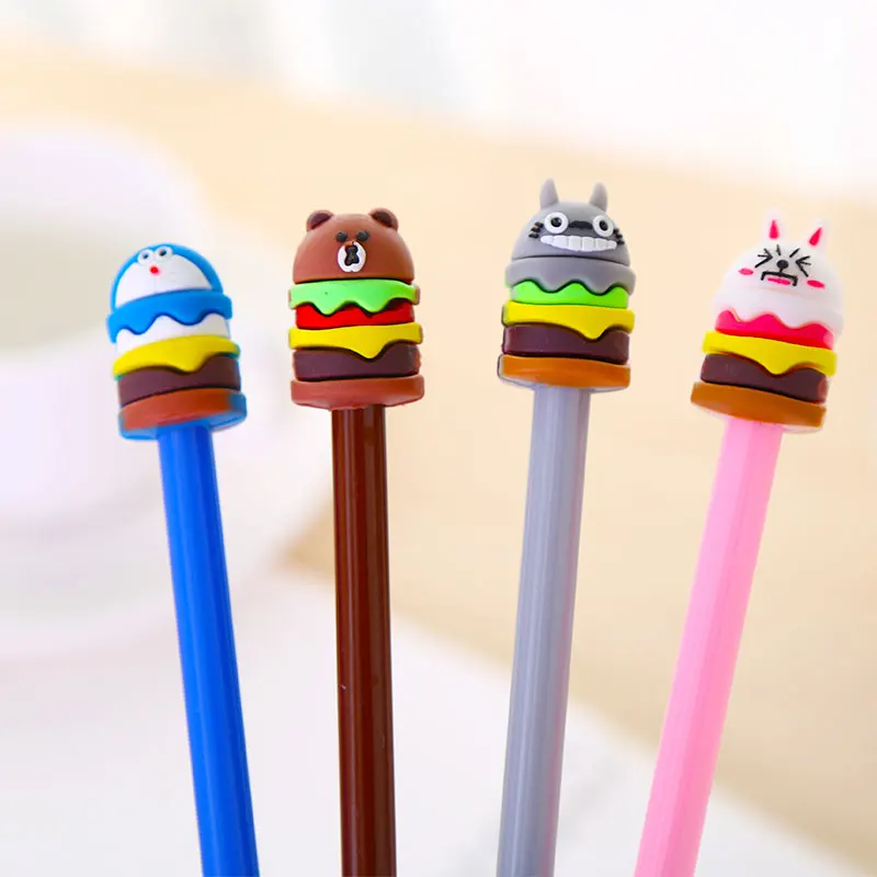 Kawaii Korean Anime Cat Gel Pen Cute Stationery Item Kawai School Material Office Supply Animal Stationary 0.38mm Thing Freebie |