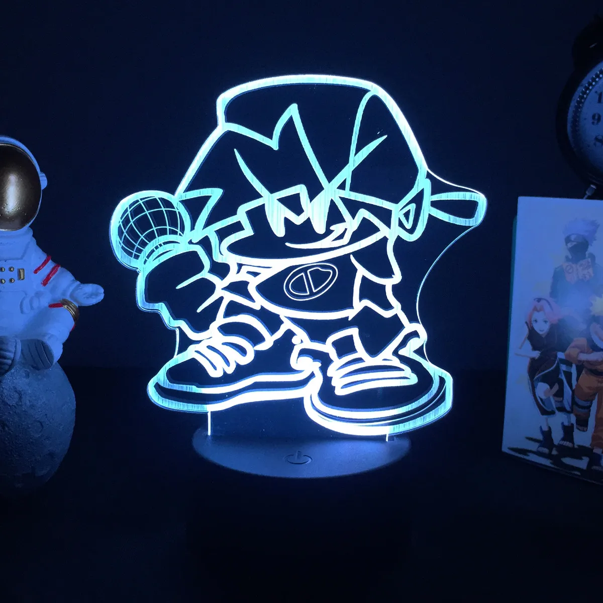 Funkin-L&aacute;mparas de mesa de viernes por la noche, iluminaci&oacute;n Led 3D para escritorio, personaje de juego de Anime, novio, regalo para ni&ntilde;os, decoraci&oacute;n de la habitaci&oacute;n del hogar-0