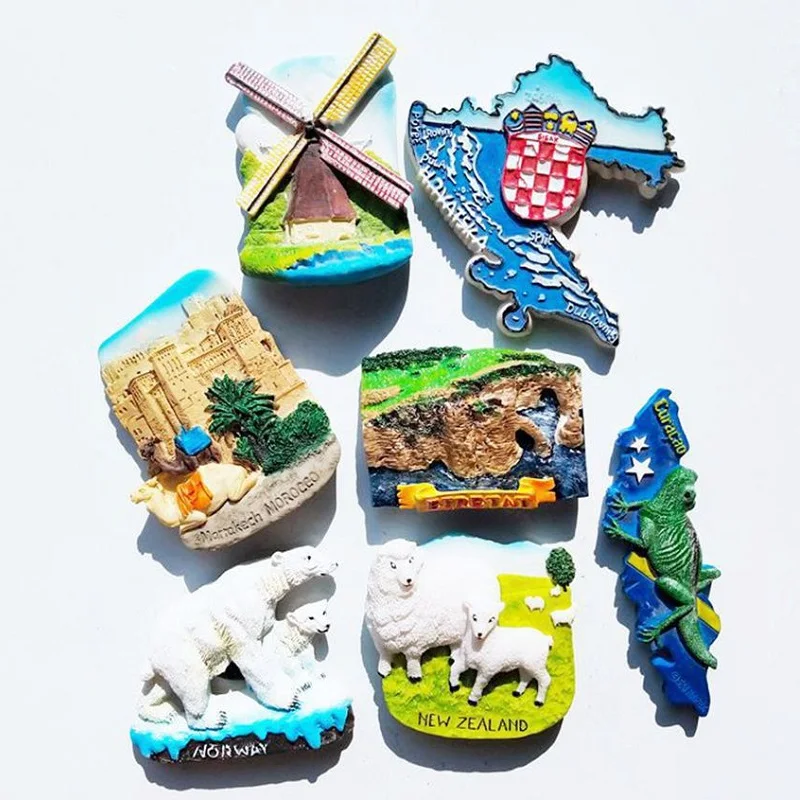 Полимерный магнит на холодильник ветряная мельница хорватская полярная