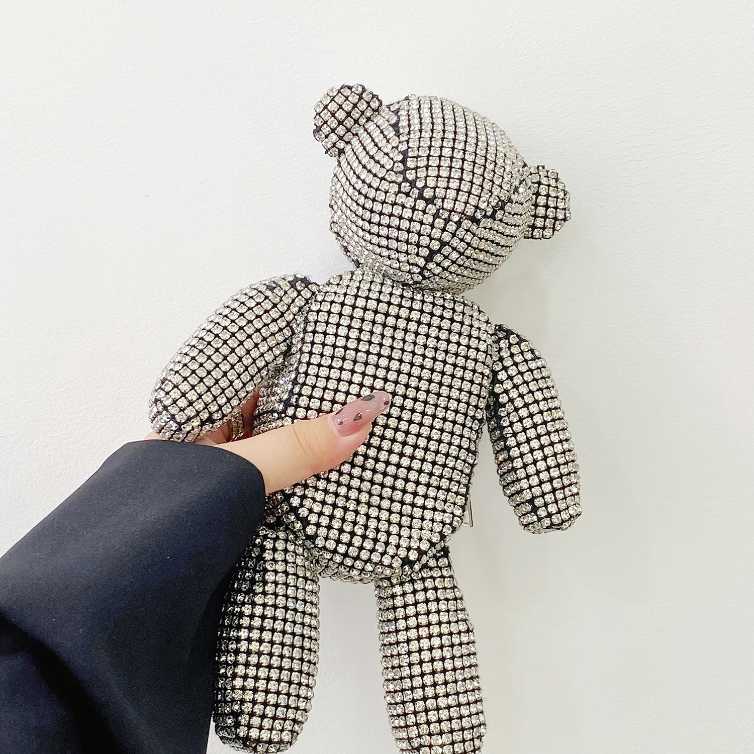 Блестящая сумка с медведем от известного бренда специальные кошельки и сумочки