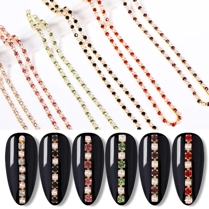 _ Металлические цепочки Золотые 3D Подвески украшения для ногтей шпильки стразы в