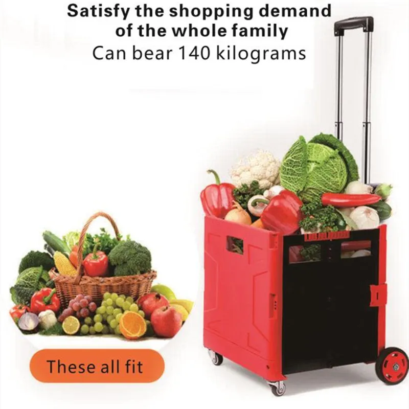 Складная корзина для покупок белья Бакалея тележка складская Рынок Чемодан