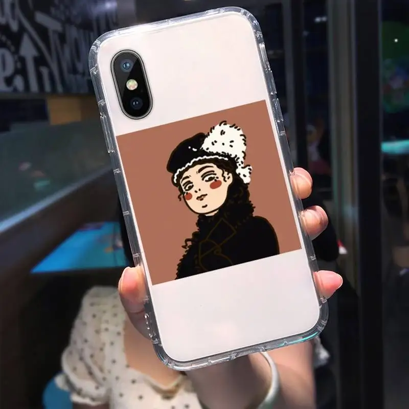 

Art Paintings Phone Case Transparent for iPhone 11 12 mini pro XS MAX 8 7 6 6S Plus X 5S SE 2020 XR
