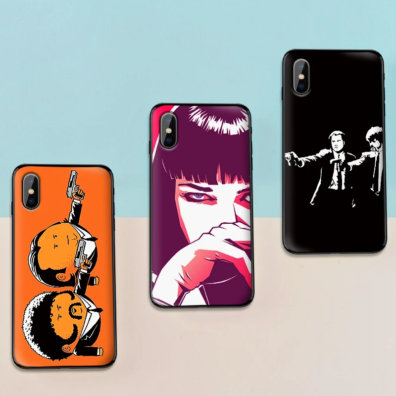 Movie Pulp Fiction Luxury Black Case For Samsung A3 4 5 6 plus A8 9 A10 A20 30 A40 50 A60 A70 2017 M40 J6 Cover | Мобильные телефоны