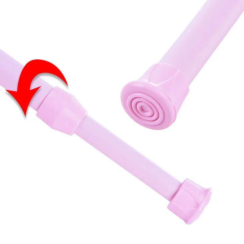 

Telescoping Shower Curtain Rods And Accessories Adjustable Extendable Tension Pole Rod Hanger Spring Loaded Bathroom Product