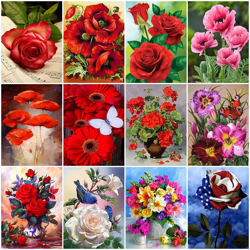 Набор для алмазной вышивки MomoArt картина с Маком искусственный квадратный холст