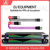 31 band graphic equalizer audio digital effect controller pro equipment processor stage and karaoke musical with squelch
