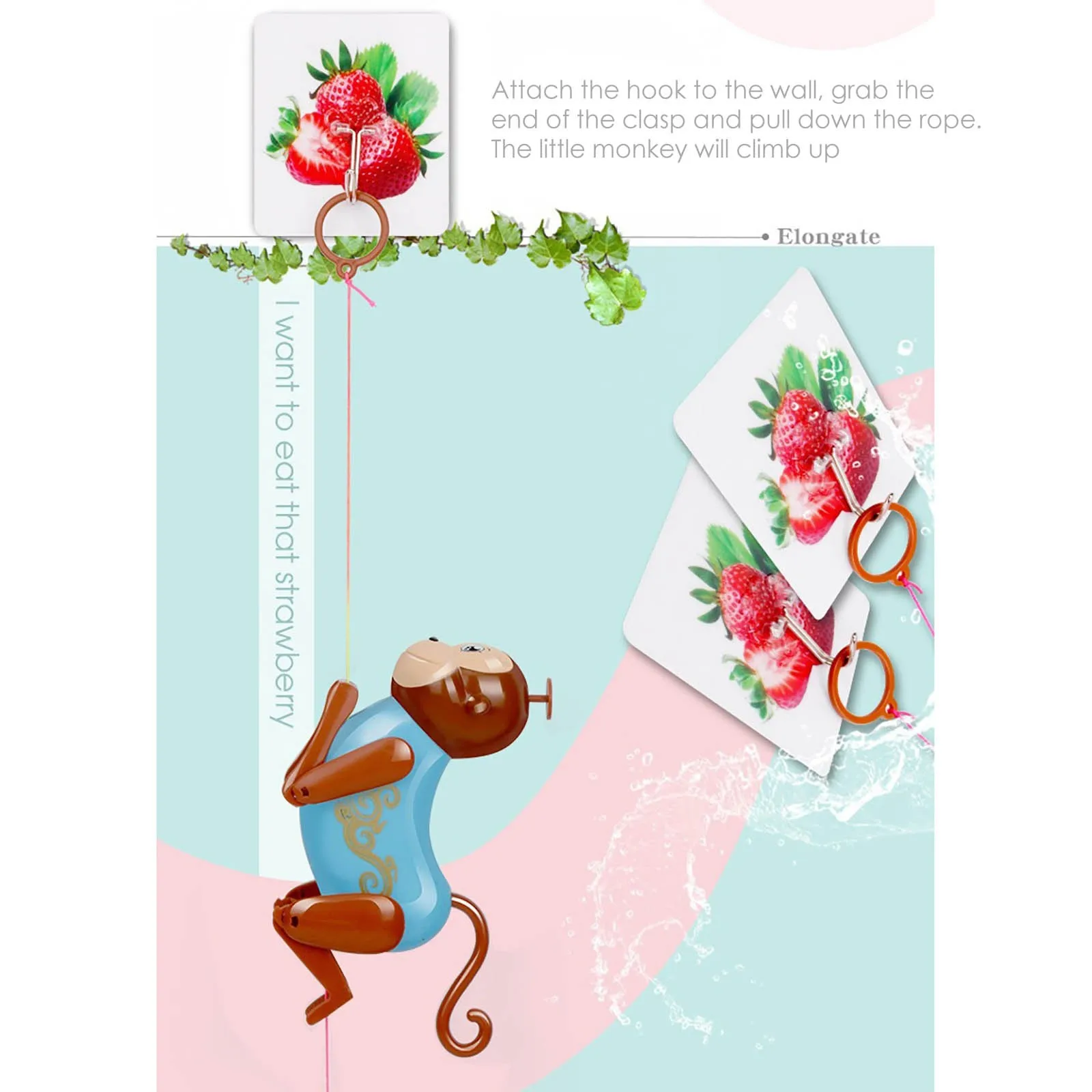 

Pull String Monkey Toy Fun Pull String Toy With Sound Children Animal Model Toys Kids Holiday Gifts Tirez Les Jouets Cordes#K