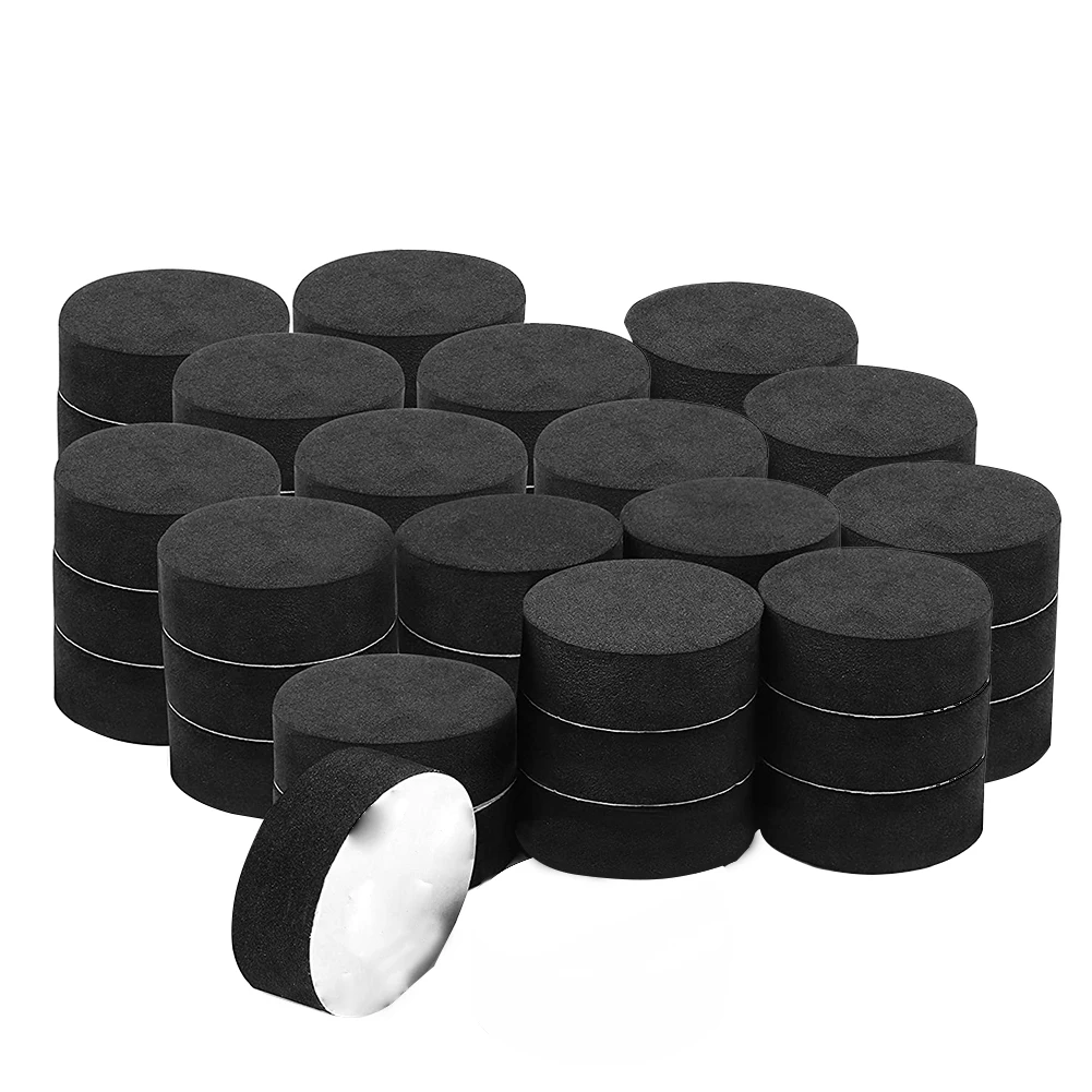 

48Pcs Flower Plant Pot Feet Risers EVA Natural Rubber Pot Mat Invisible Plant Pots Risers Pad Flower Pot Feet Black