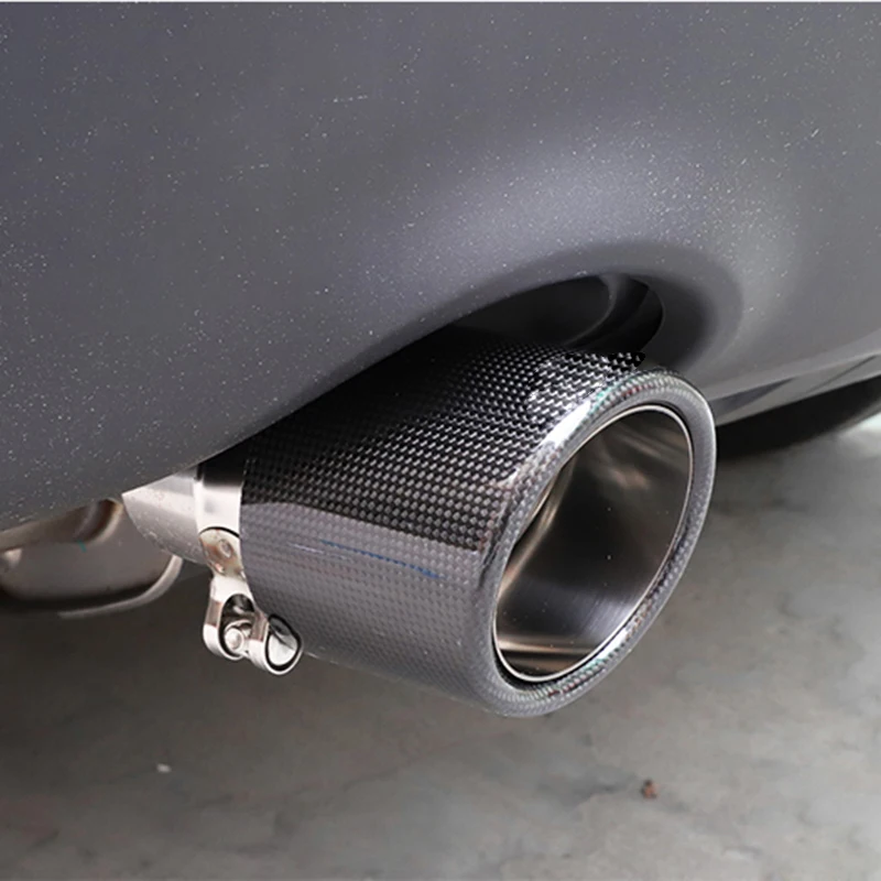 1PC 120mm Stainless Steel Logo Muffler End Pipe Exhaust Tip For BMW X5 CX-5 MINI | Автомобили и мотоциклы