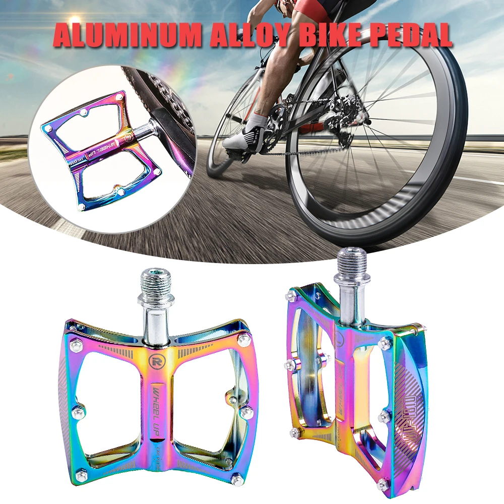

Colorful Cycling Pedals Aluminum Alloy Bicycle Pedal Mountain Bike Road Bike Pedal Durable Foot Pedal Cycling Parts Accessories