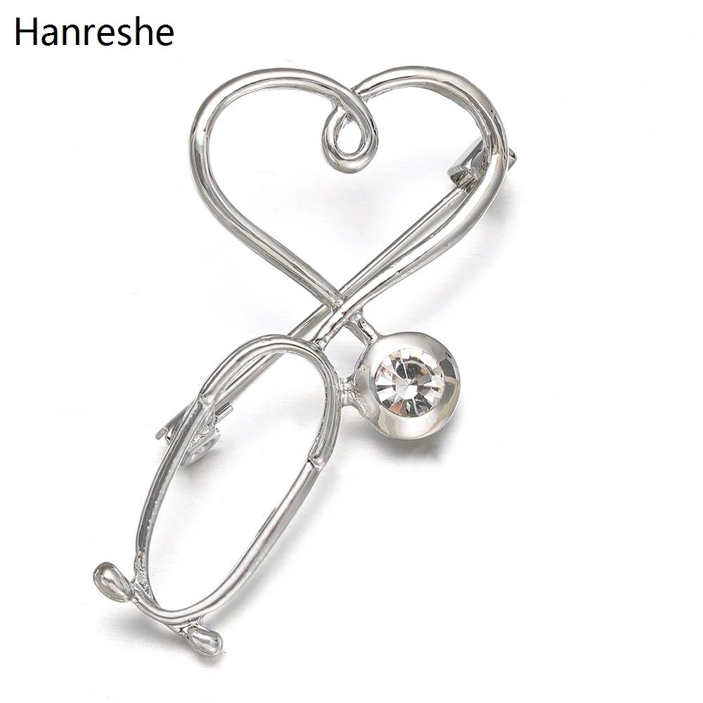 Брошь медицинская в форме стетоскопа 3 вида горячая Распродажа значок из