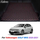 Кожаный коврик для багажника автомобиля Volkswagen Golf MK8 2020 2021, напольный коврик для заднего багажника, поднос, ковер, подкладка для груза, автомобильные аксессуары
