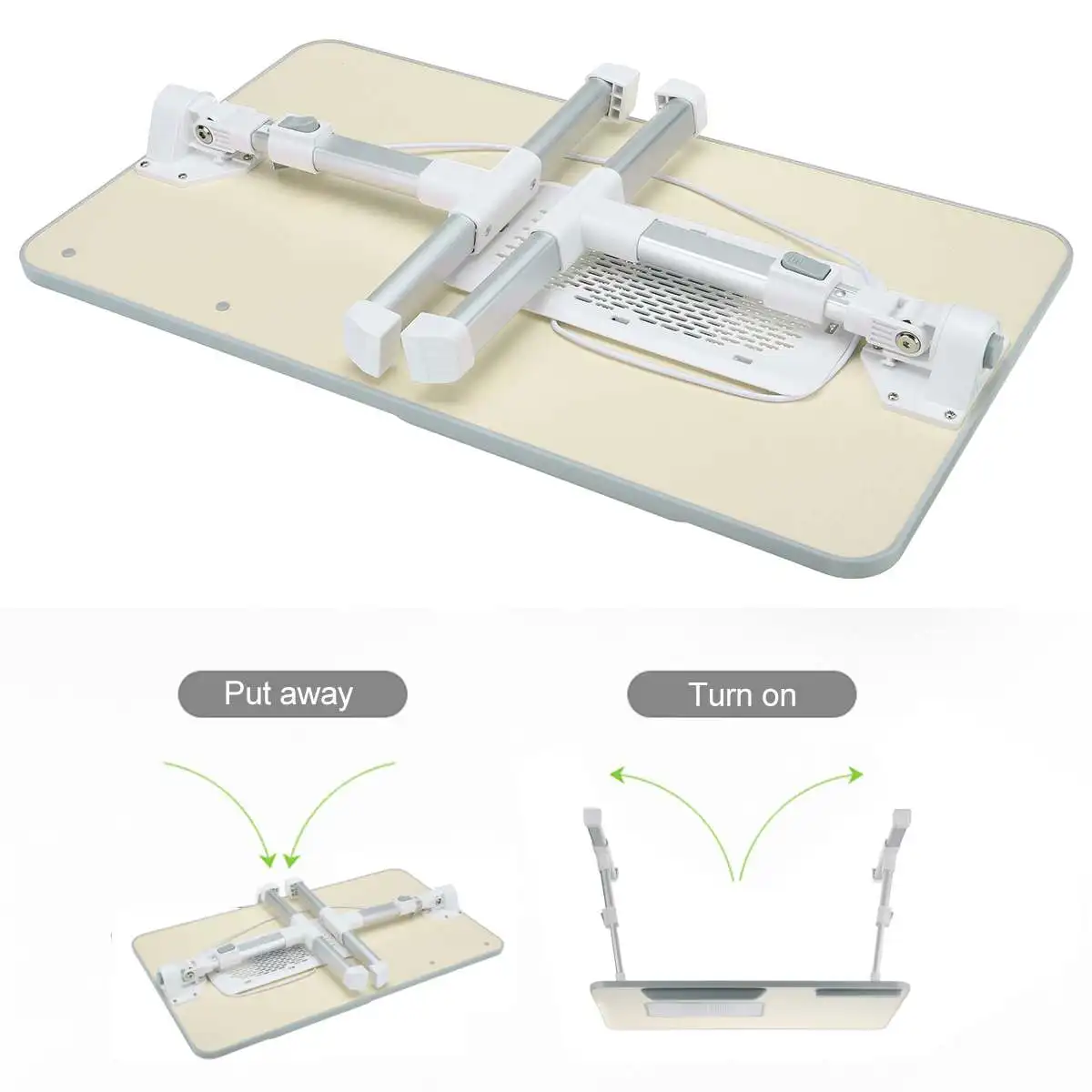 Portable Adjustable Folding Laptop Table Iron Sofa Bed Office Stand Desk with Cooling Fans Computer Notebook | Мебель