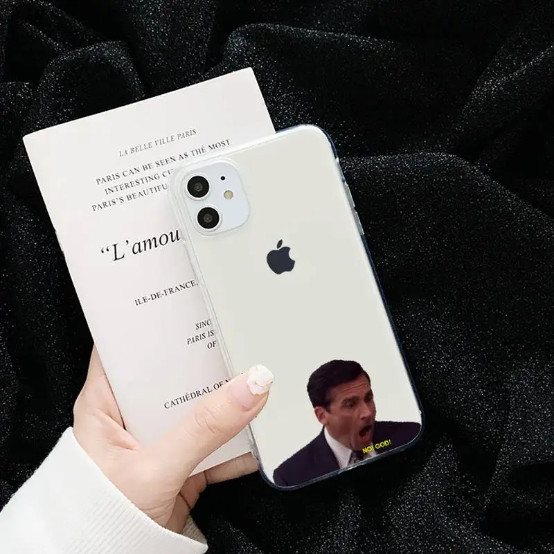 

The Office TV show funny Phone Cases Transparent for iPhone 6 7 8 11 12 s mini pro X XS XR MAX Plus cover funda shell