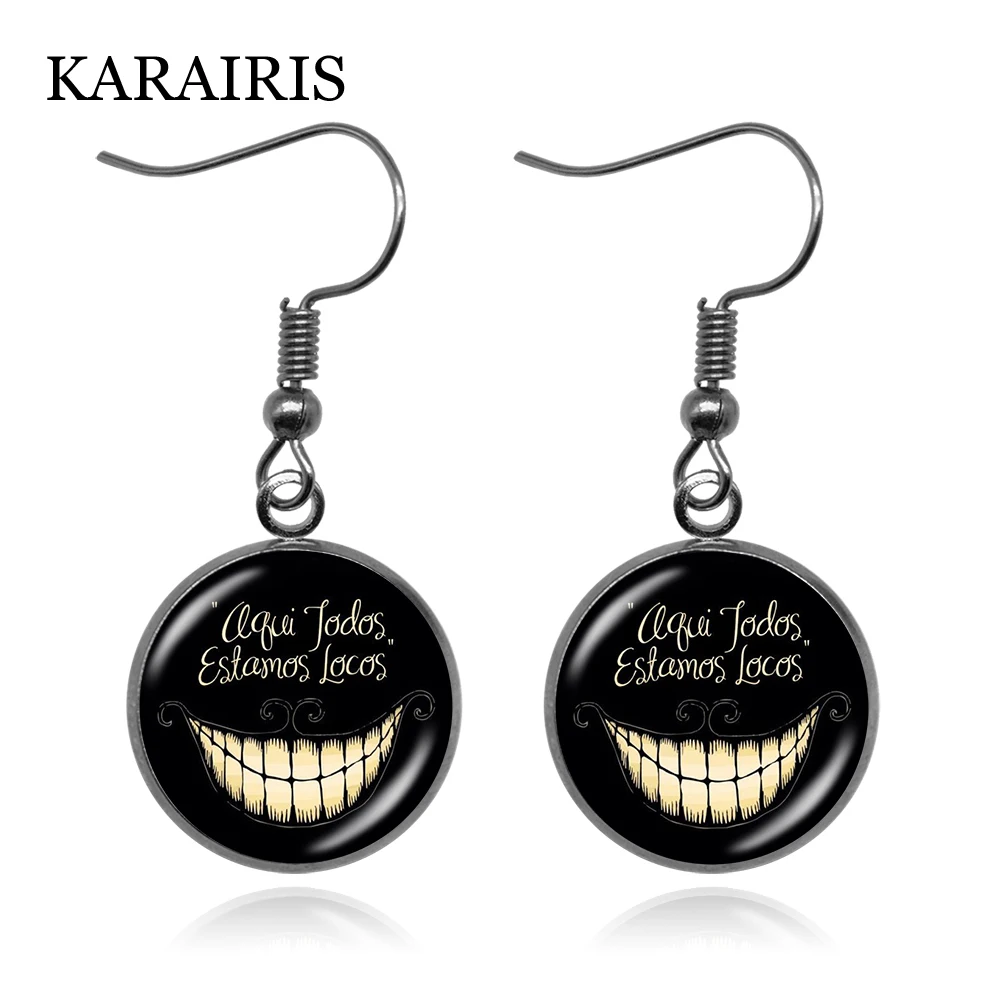 

KARAIRIS Trendy Glass Black Cat Earrings Women's Fashion Jewelry Drop Dangle Earrings Private Custom Craft