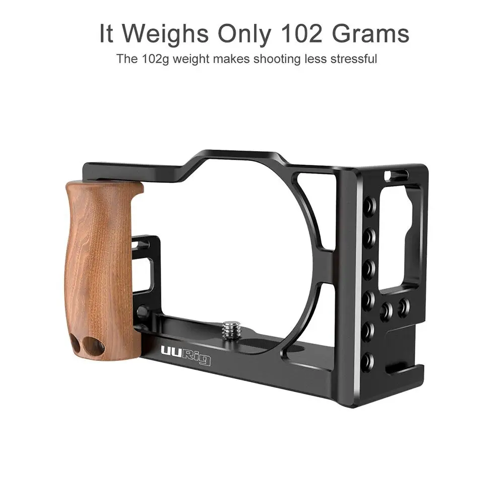 Камера клетка Rig рамка Корпус стабилизатор с деревянной ручкой рукоятка холодная