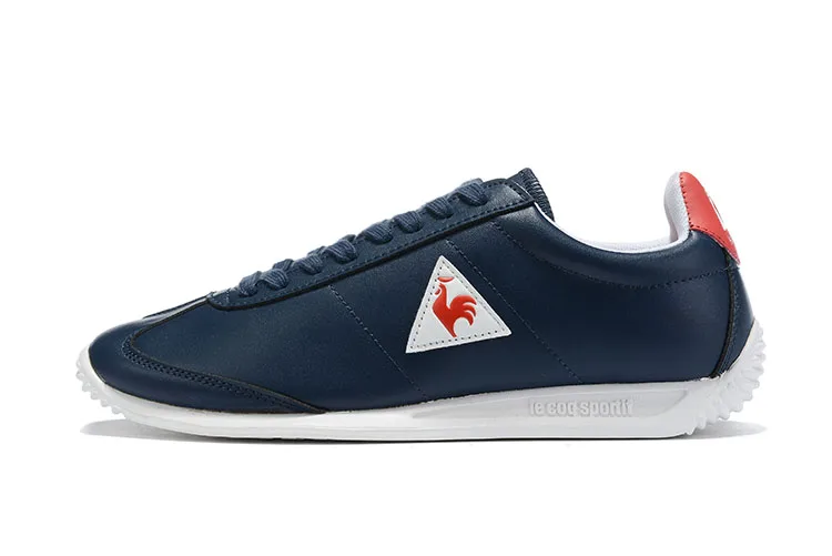 Оригинальные Le Coq Sportif Новые повседневные синтетические кожаные мужские спортивные туфли дышащие Модные мужские и женские парные кроссовки - Цвет: Dark blue white red