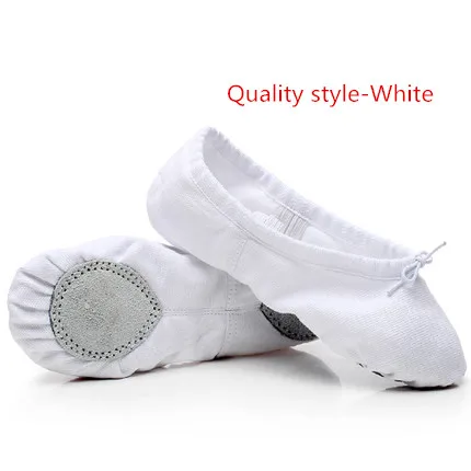 White Quality style Розовые, синие, розовые, красные, черные, белые, зеленые балетки для девушек, женские балетки для йоги, Zapatos De Punta De Ballet Zapatillas De Ballet - Цвет: White Quality style