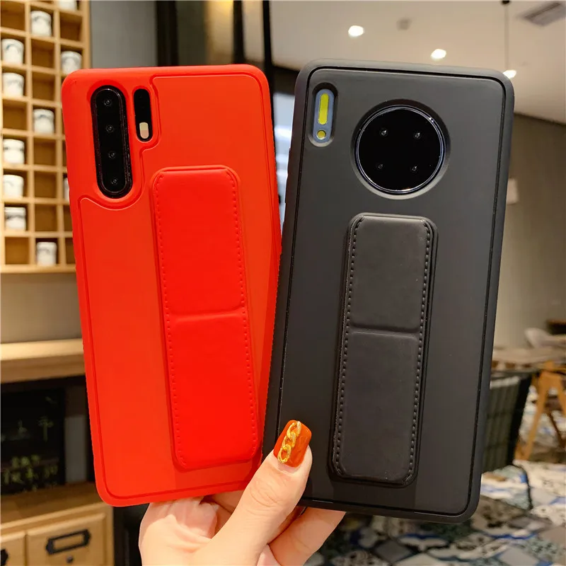 

Wrist Strap Phone Case For Huawei Mate 40 Pro P40 Pro Plus 30 P30 Mate 20 P20 Luxury Case Magnetic Cover With Stand Sit Holder