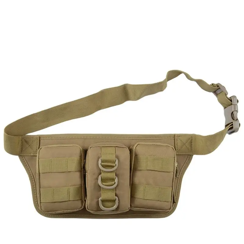 Outdoor Sports MOLLE Tactical Waist Bag Men's Waterproof Mobile Phone Bag Running Hanging Bag Three Company Camouflage Waist Bag