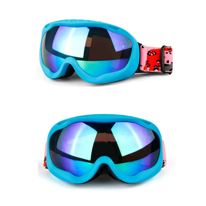 Зимние ветрозащитные лыжные очки двухслойные защитные для сноуборда анти УФ