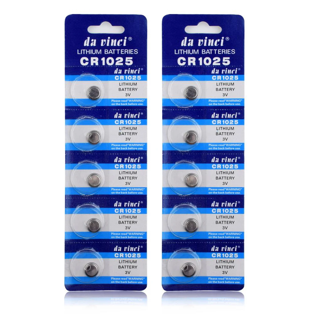 

10Pcs 3V CR1025 DL1025 BR1025 KL1025 Lithium Button Battery