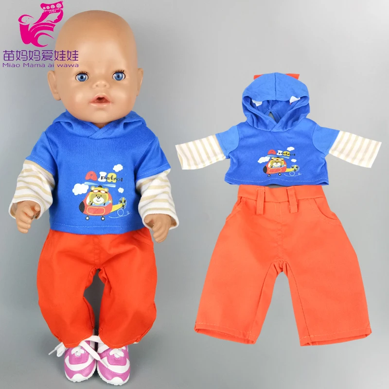 Doll Clothes 43cm Baby Boy Sweater Hat Scarf Pants for 40 Cm Winter Warm Set | Игрушки и хобби