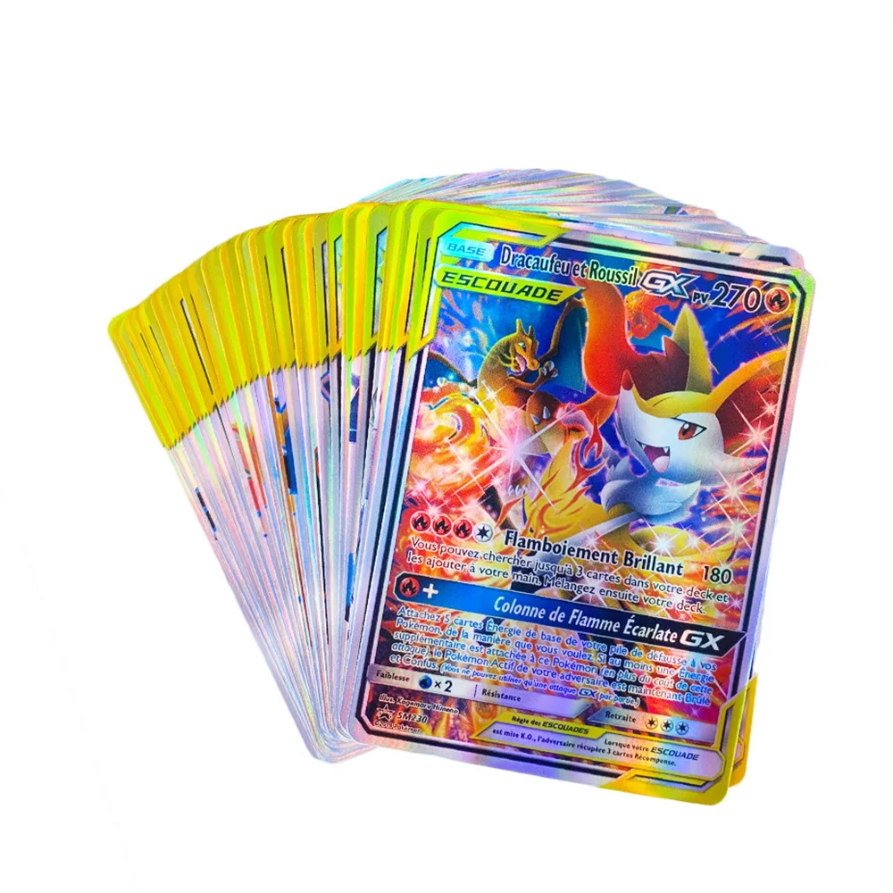 

50-300Pcs French Version Pokemon Card Featuring 300 Pcs 100 Tag Team 200 Gx 150 V VMAX 20 EX 20MEGA