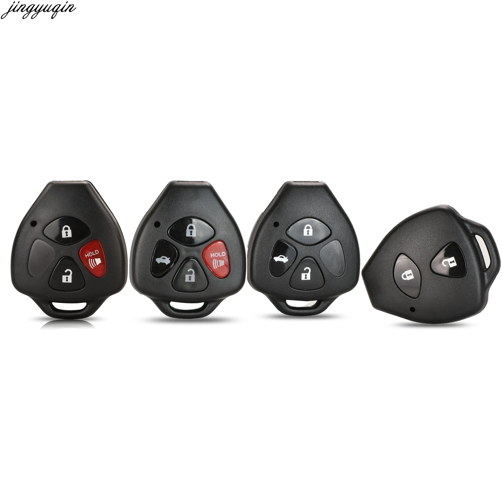 

Jingyuqin 30pcs Remote Car Key Case Shell For Toyota Camry Corolla Avalon Venza Reiz RAV4 Crown 2/3/4 Buttons Fob No Blade