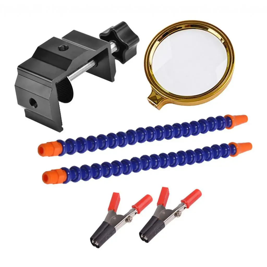 

Multifunctional Welding Stand Work Desk Clamp Tools Set W/ Magnifying Glass