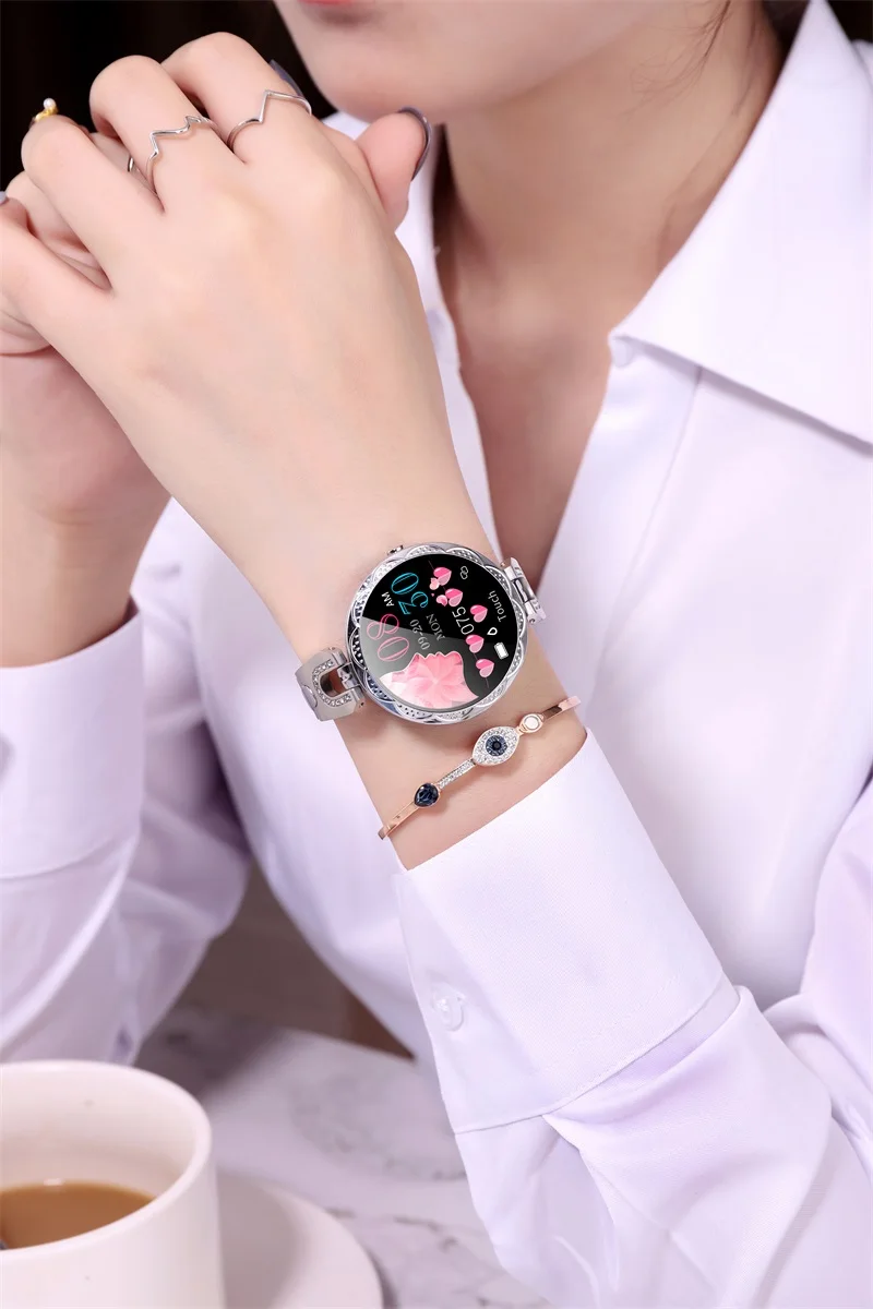 Модные часы Smart Watch Для женщин Водонепроницаемый Мониторинг частоты сердечных сокращений Bluetooth шагомер для IOS и Android Фитнес браслет «Умные» часы
