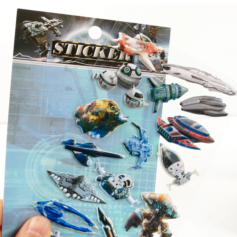 1 шт. космическая серия наклейка игрушка Детский космический корабль спутник