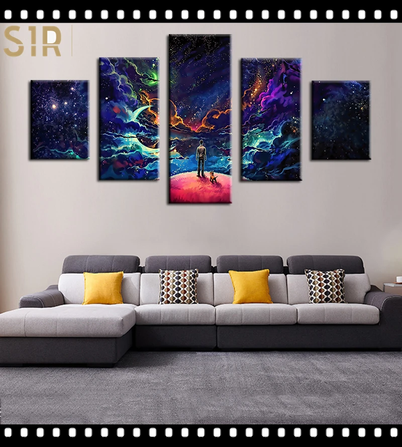 

Anime Movie Posters Wall Art 5 Pieces Canvas Painting Poster Pictures Home Decor Living Room HD Printed Poster Wall Painting