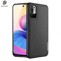 for xiaomi redmi note 10 5g case dux ducis fino series woven fabric back case protecting case support wireless charging supper