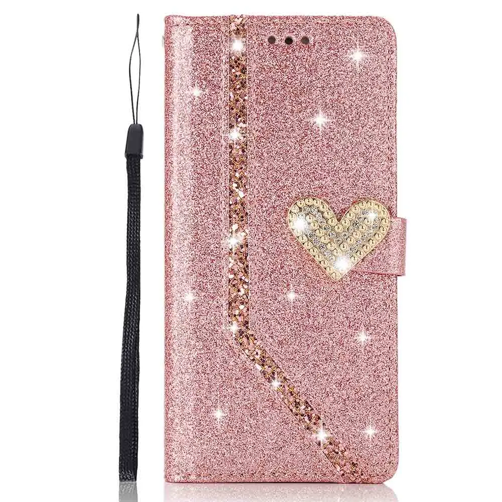 

Shiny Case for Samsung Galaxy S7 Edge S8 S9 S10 E Lite S20 Ultar Note8 Note9 Note10 Pro Wallet Flip Cover Leather Case